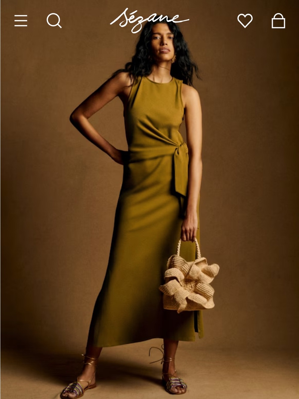 Sezane Pippaé Dress Pistachio Green - Size M